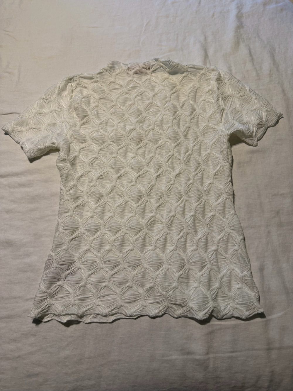 Philosophy Women’s Textured Short Sleeve Top - White